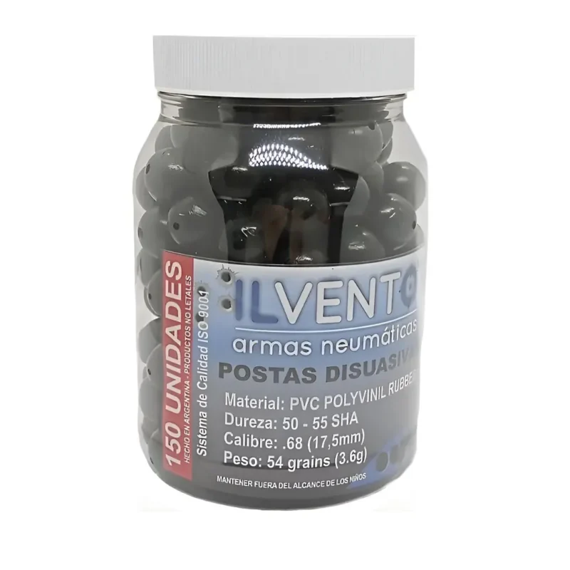 Postas de Goma Cal.68 (17,5mm) 54 G/3,6Grs "Pote x 150 unidades" P 175-150 Ilvento