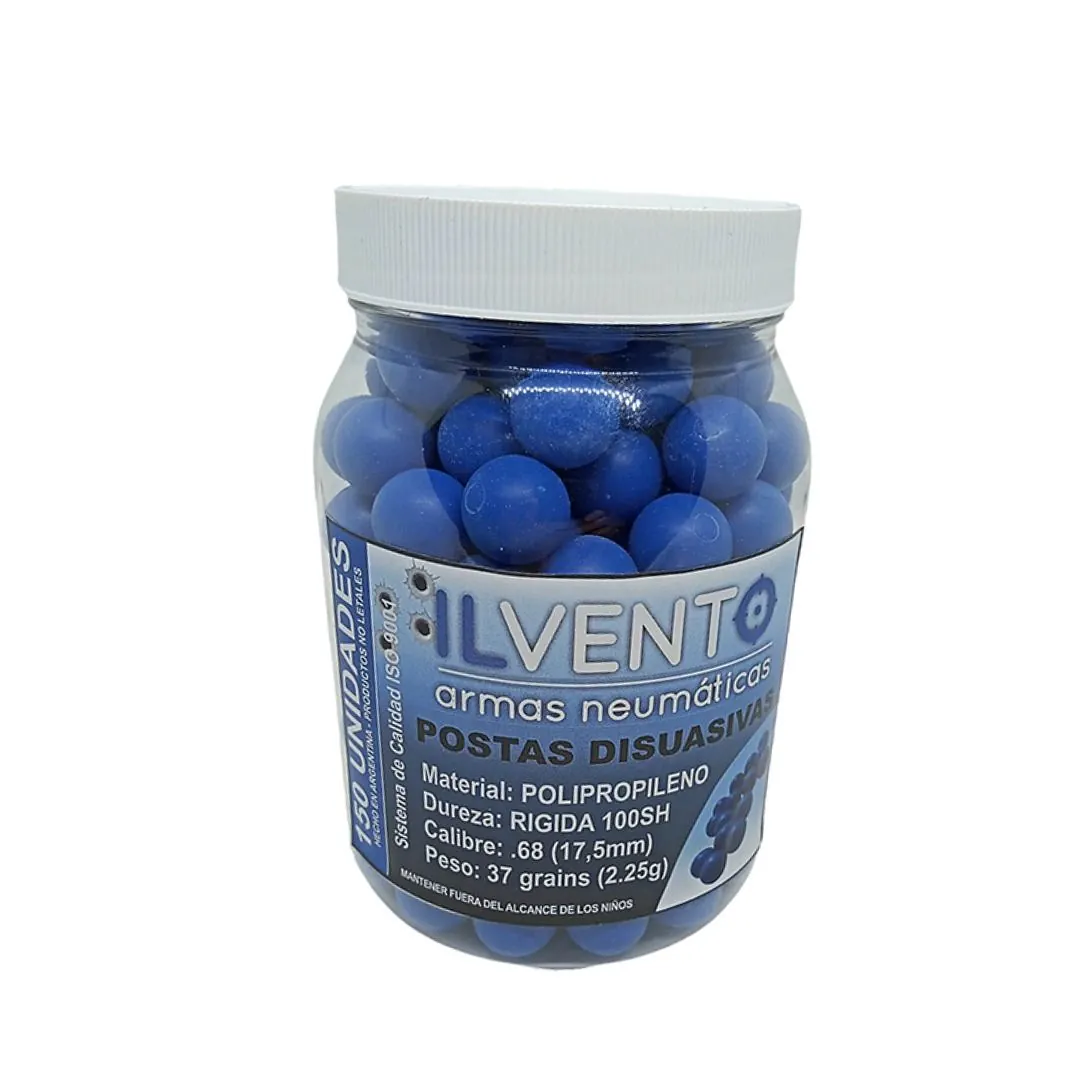Postas Rigidas Prolipropil Ilvento Cal.68 37 Grs Potex60 Unid Azul