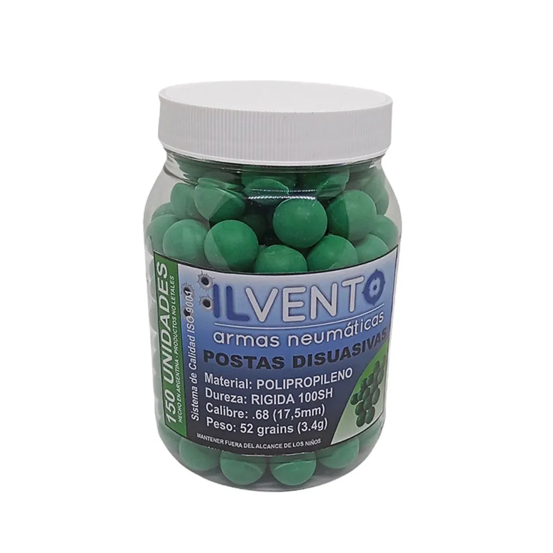 POSTAS RIGIDAS PROLIPROPIL ILVENTO CAL.68 53 GRS POTEX60 UNID VERDE Postas Rigidas Prolipropil Ilvento Cal.68 53 Grs Potex60 Unid Verde