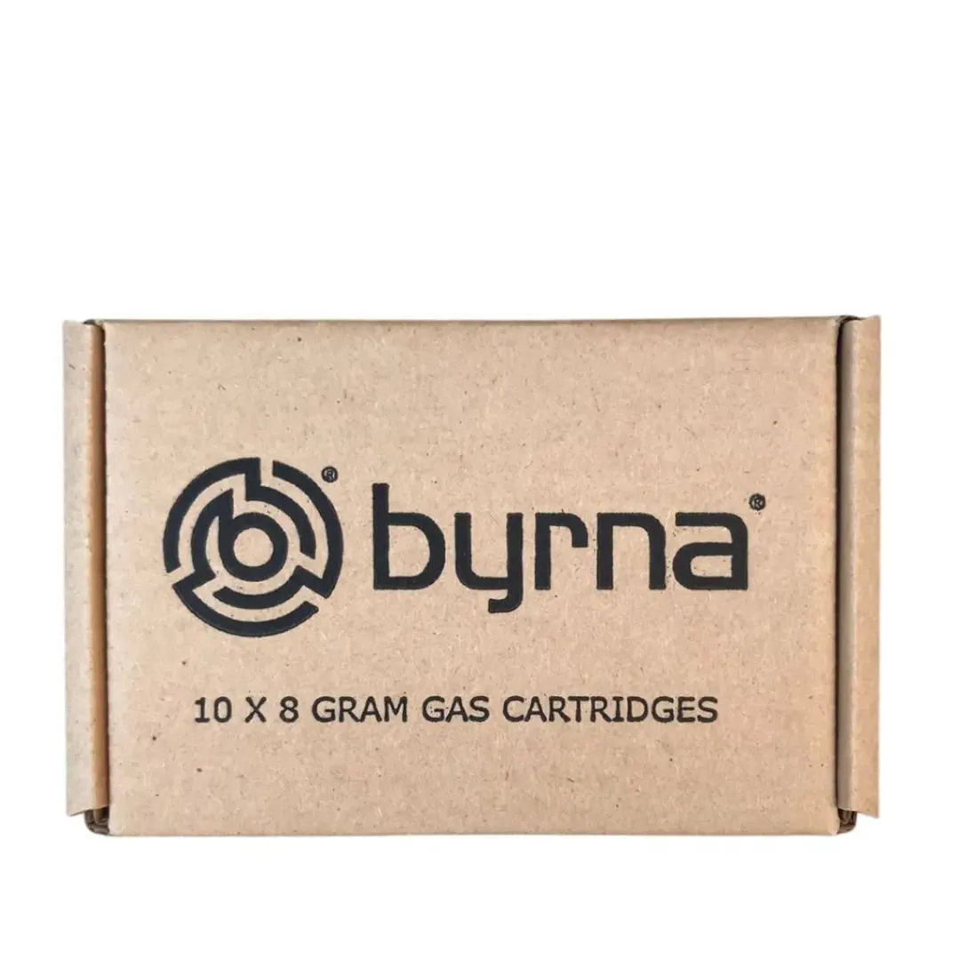 CAJON DE GARRAFAS BYRNA 08GRS "CAJON X 10 UNIDADES" Cajon de Garrafas 08Grs "Cajon X 10 Unidades" Byrna