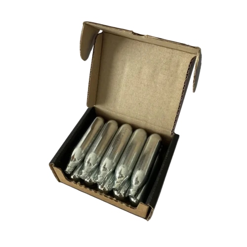 CAJON DE GARRAFAS BYRNA "9 DE CO2 +1 C/ACEITE LUBRICANTE" 12GRS "CAJON X 10 UNIDADES"