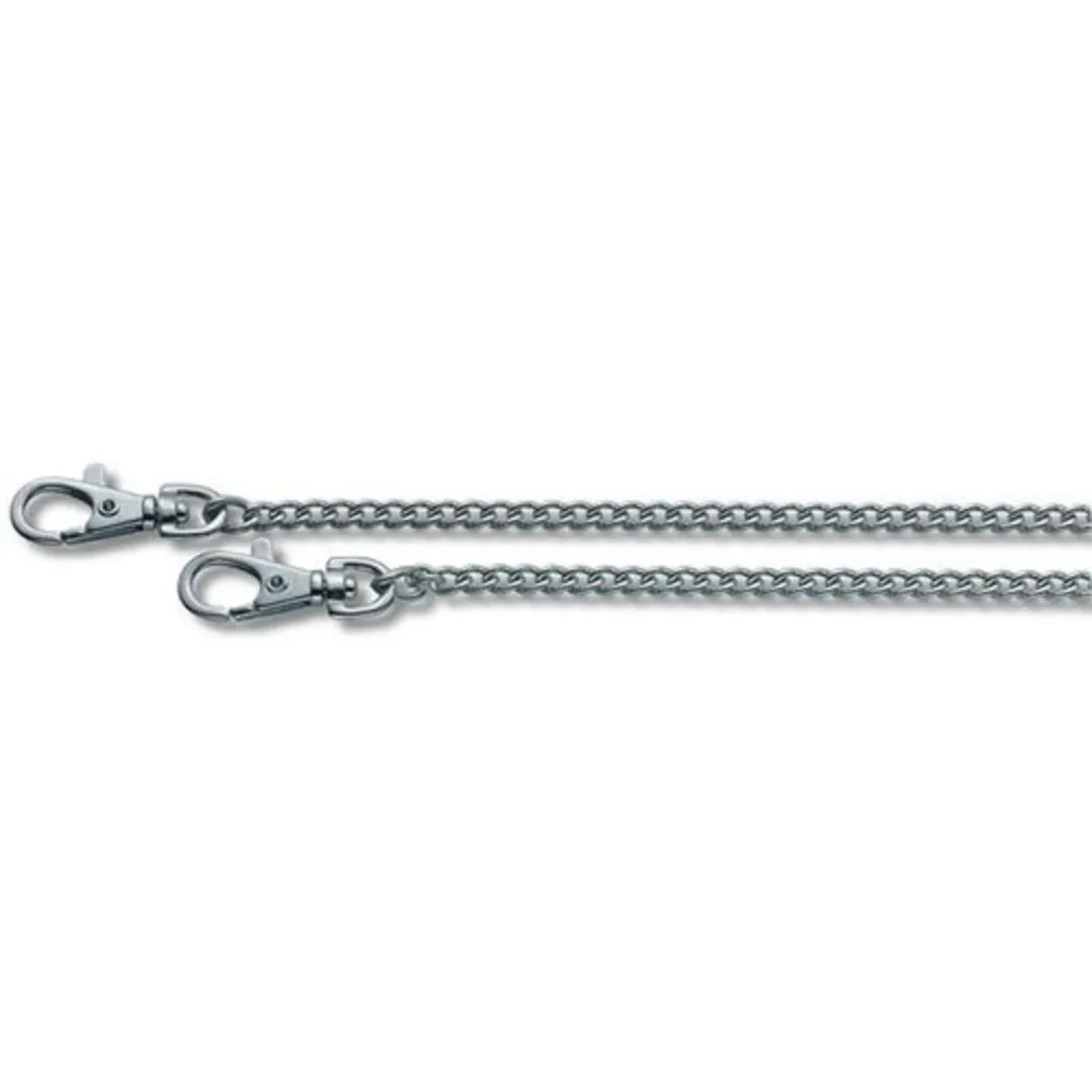 CADENA LLAVERO TIPO VICTORINOX METALICA CON 2 MOSQUETONES Y ARGOLLA 33CM (CADENA-1) Cadena Llavero Tipo Victorinox Metalica con 2 Mosquetones y Argolla 33 Cm (Cadena 1) Buen pique