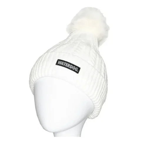 Gorro Tejido CAP 122 Blanco Lana Sintética Invierno Waterdog