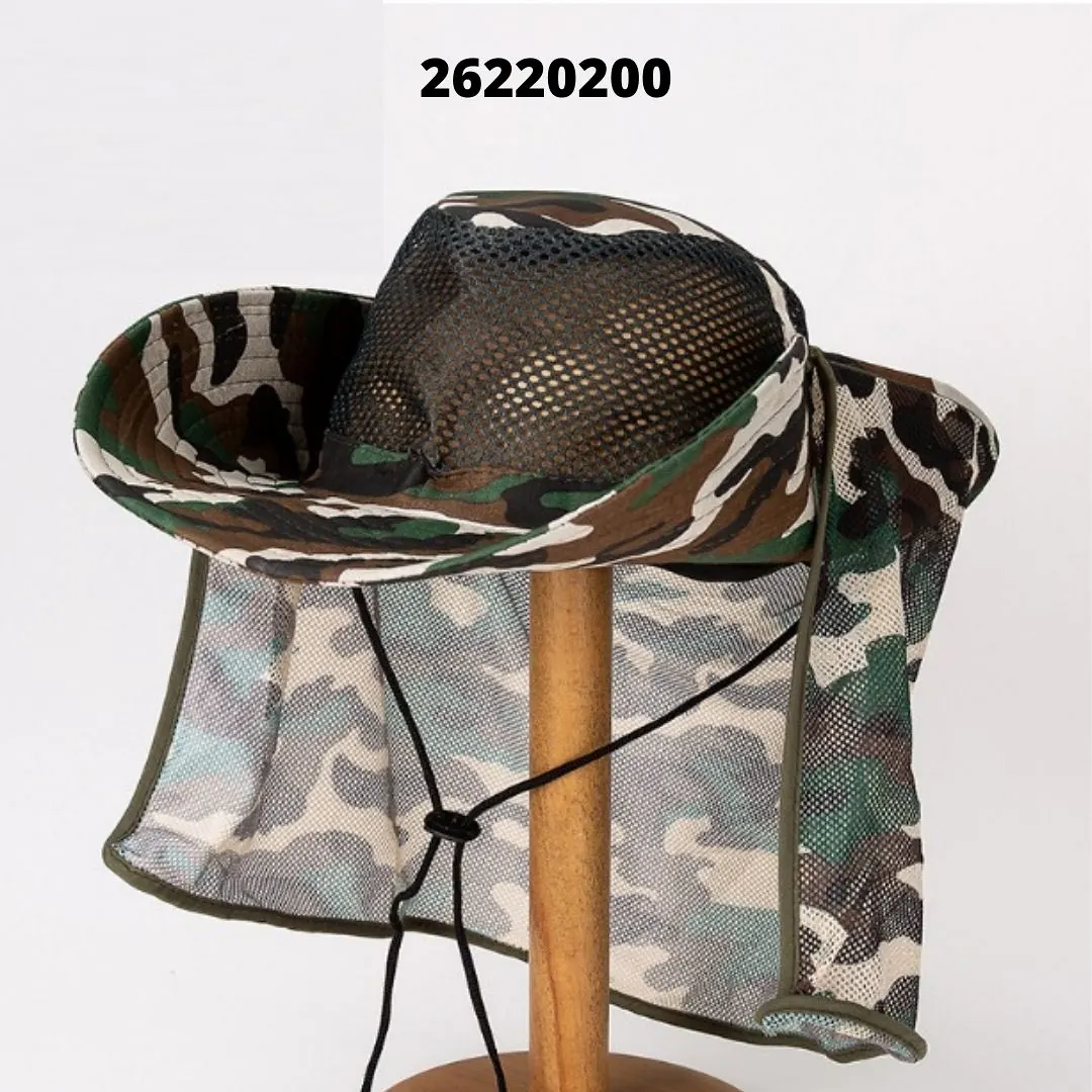 Sombrero Australiano "Camuflado" "con Cubrenuca" (Oct 286) (D286) Red fish