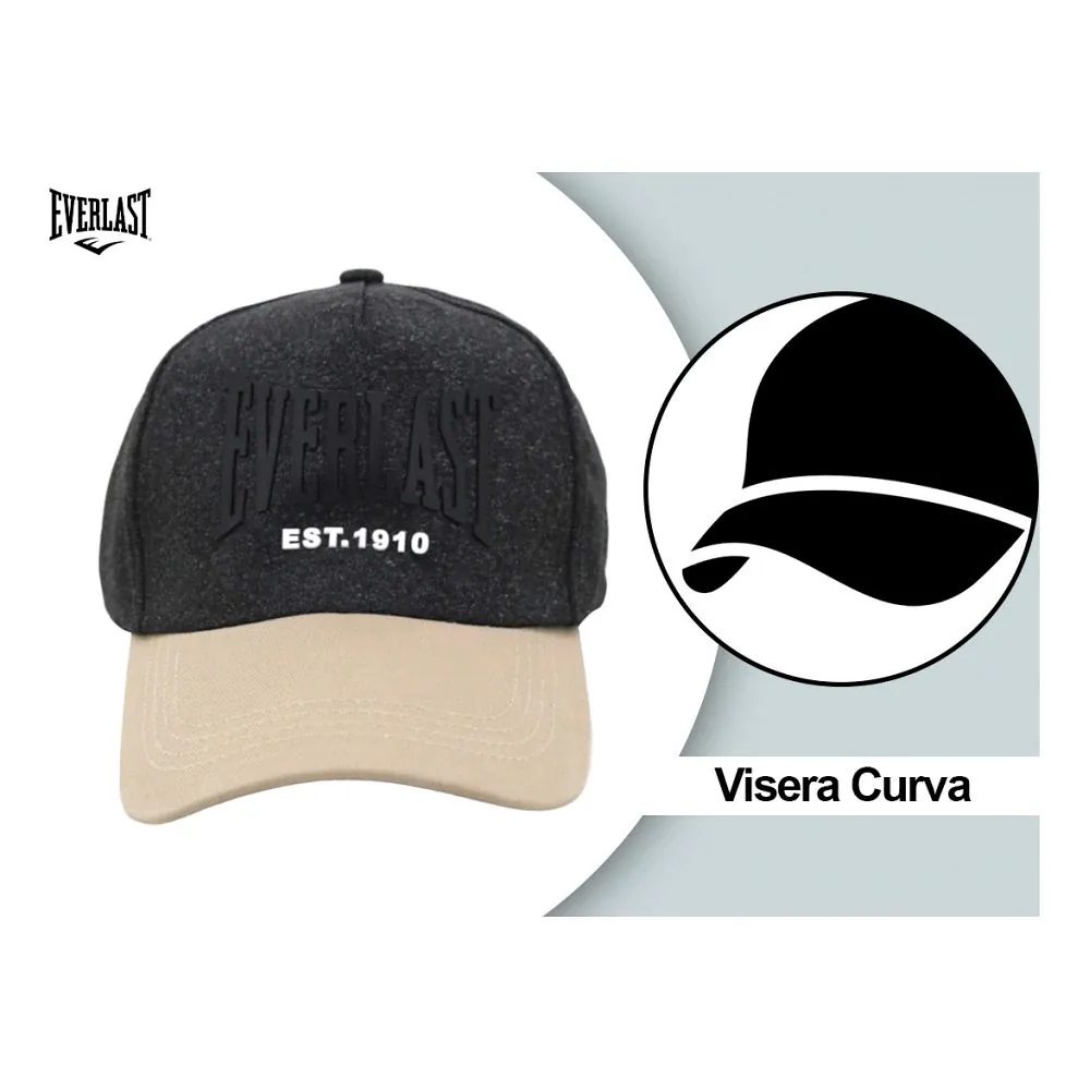 GORRA EVERLAST CAP C/VISERA CURVA REFORZADA NEGRO-KAKY (14183) - 2 GORRA EVERLAST CAP C/VISERA CURVA REFORZADA NEGRO-KAKY (14183)