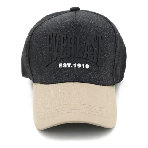 GORRA EVERLAST CAP C/VISERA CURVA REFORZADA NEGRO-KAKY (14183) Gorra Everlast Cap con Visera Curva Reforzada