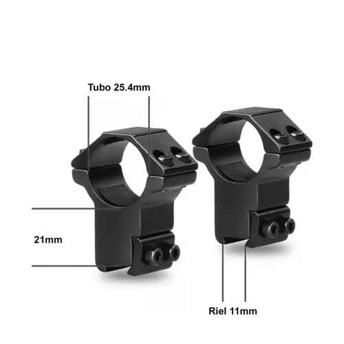 MIRA TELESCOPICA NUX 3-9X40 MIL DOT TUBO 25MM C/ANILLAS (HX3946-AR)