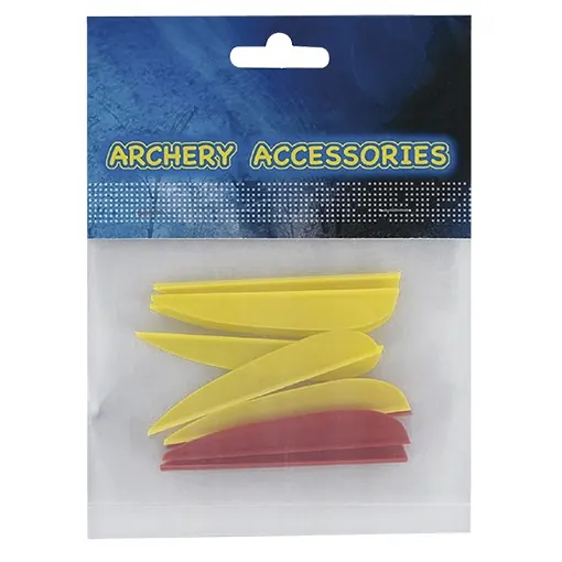 SET DE VANES "PLUMAS" P/FLECHAS 3" X9UNID. AMARILLO/ROJO (VANE-3.0) Set de Vanes "Plumas" para Flechas 3" x 9 unidades. Amarillo/Rojo (Vane 3.0) Nux