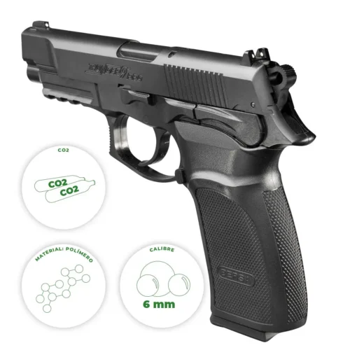 PISTOLA ASG BERSA THUNDER 9 PRO AIRSOFT CO2 C.6MM 135M/S (110782)