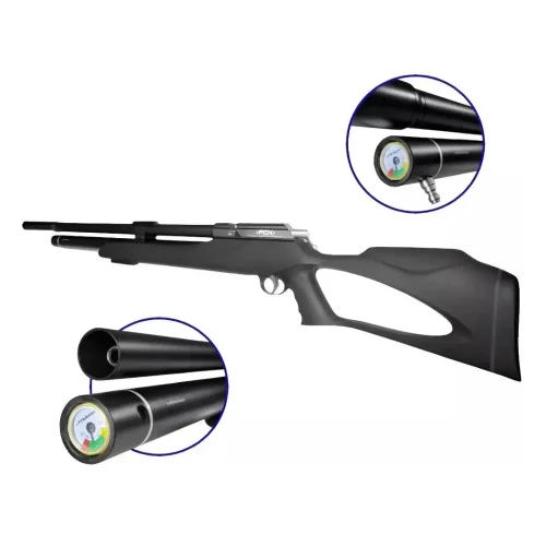 RIFLE FOX M25 PCP CAL 6,35/970FPS 70 JOULES C/CARGADOR DE 9TIROS
