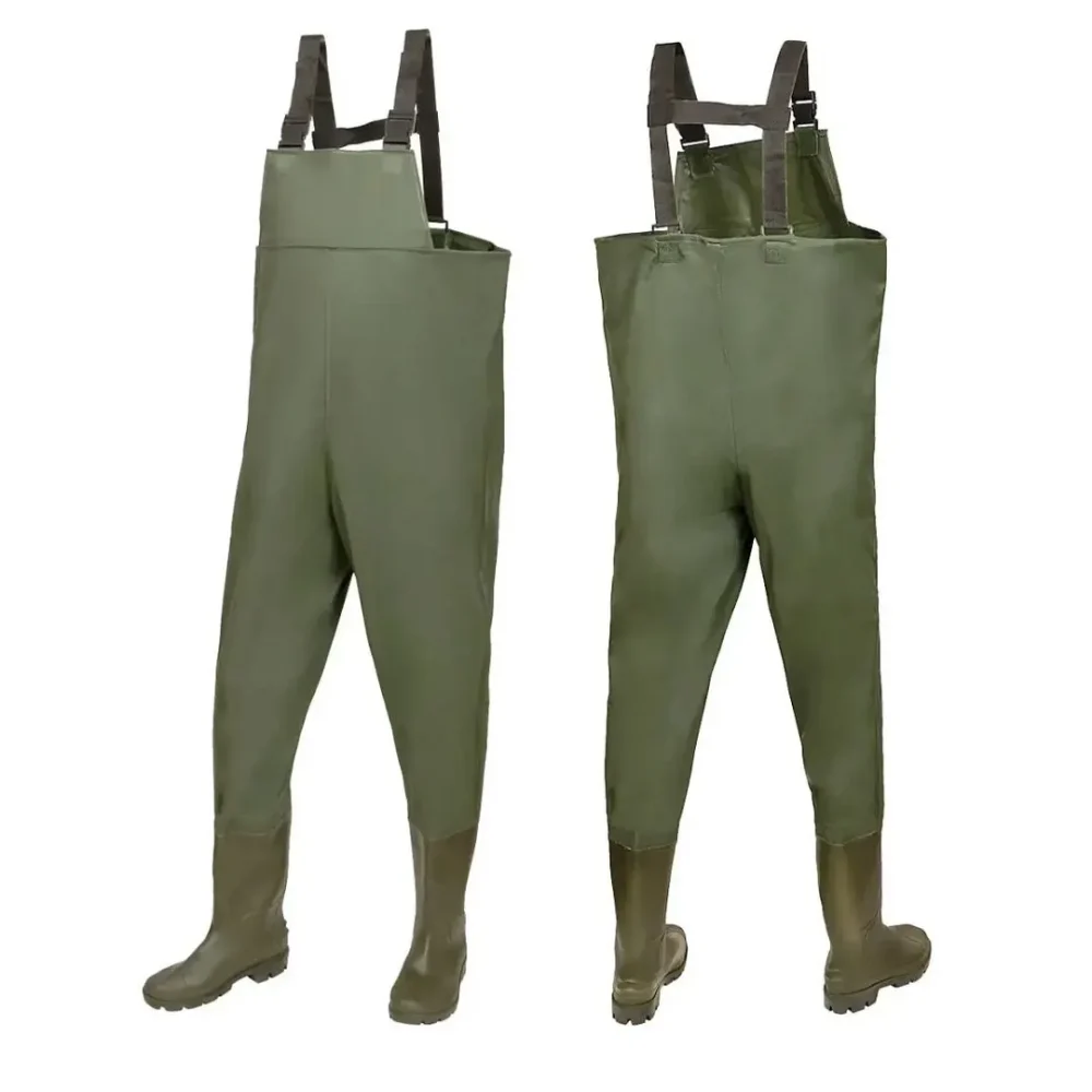 WADERS WATERDOG PVC C/BOTAS N10200520 N*44 Wader Pvc para Pesca Con Bota Impermeable Verde Waterdog