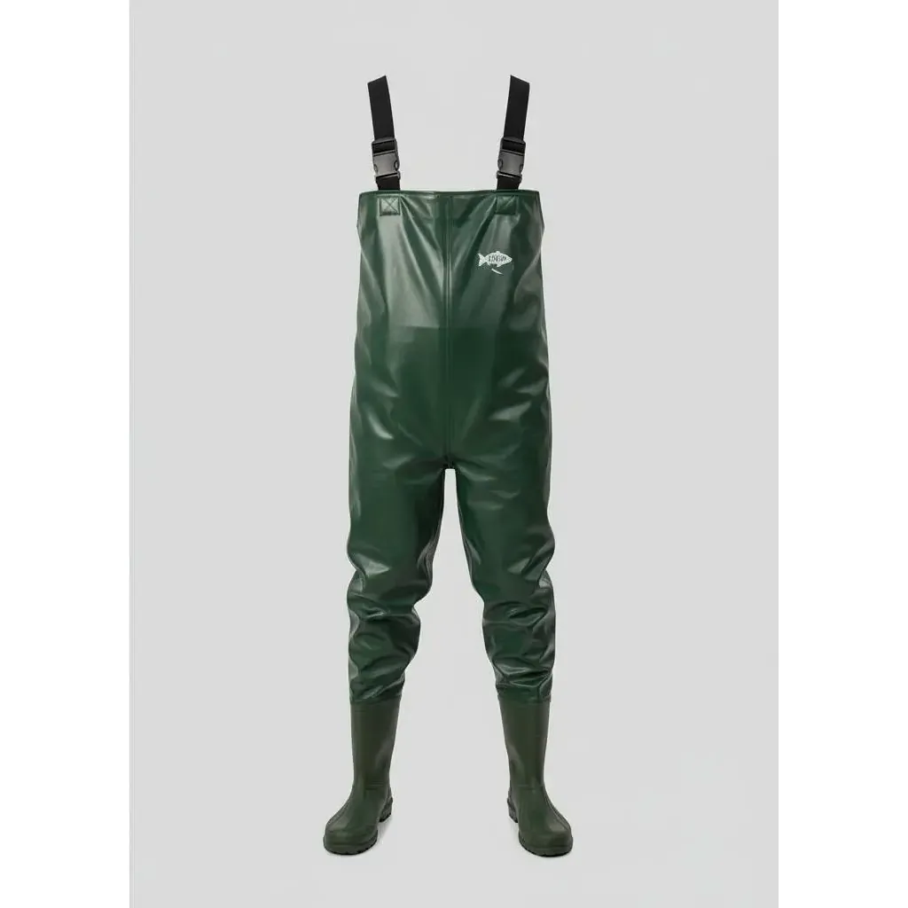 Waders Red Fish Pvc con Botas N*42 Verde Oscuro
