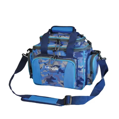 Bolso de Pesca Lt 1642 4 Bolsillos 38X19X26 Cm/3 Divisiones"Camo Azul" Lexus
