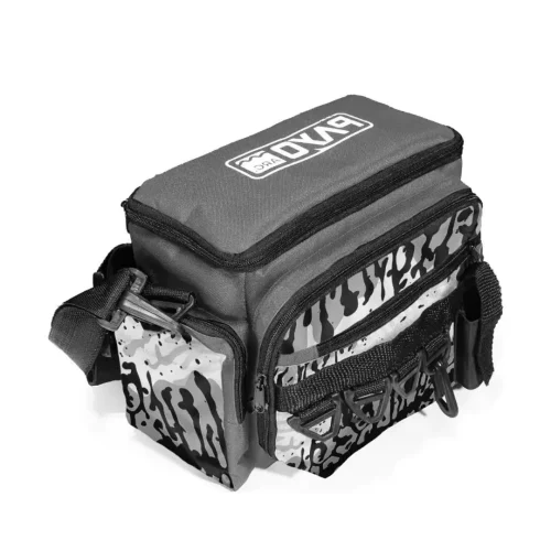 Bolso de Pesca Morral Skin Surubi con 4 Cajas Organizadoras para Vadeo 34X17X23 Cm