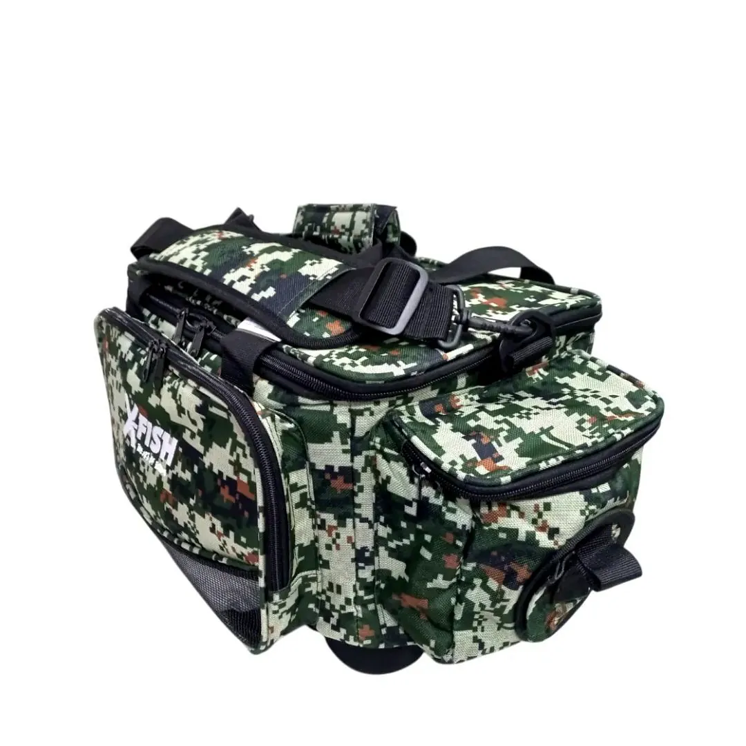 Bolso de Pesca Base Rigida Verde Camo 50X30X25 Cm - 1 Bolso de Pesca Base Rigida Verde Camo 50X30X25 Cm