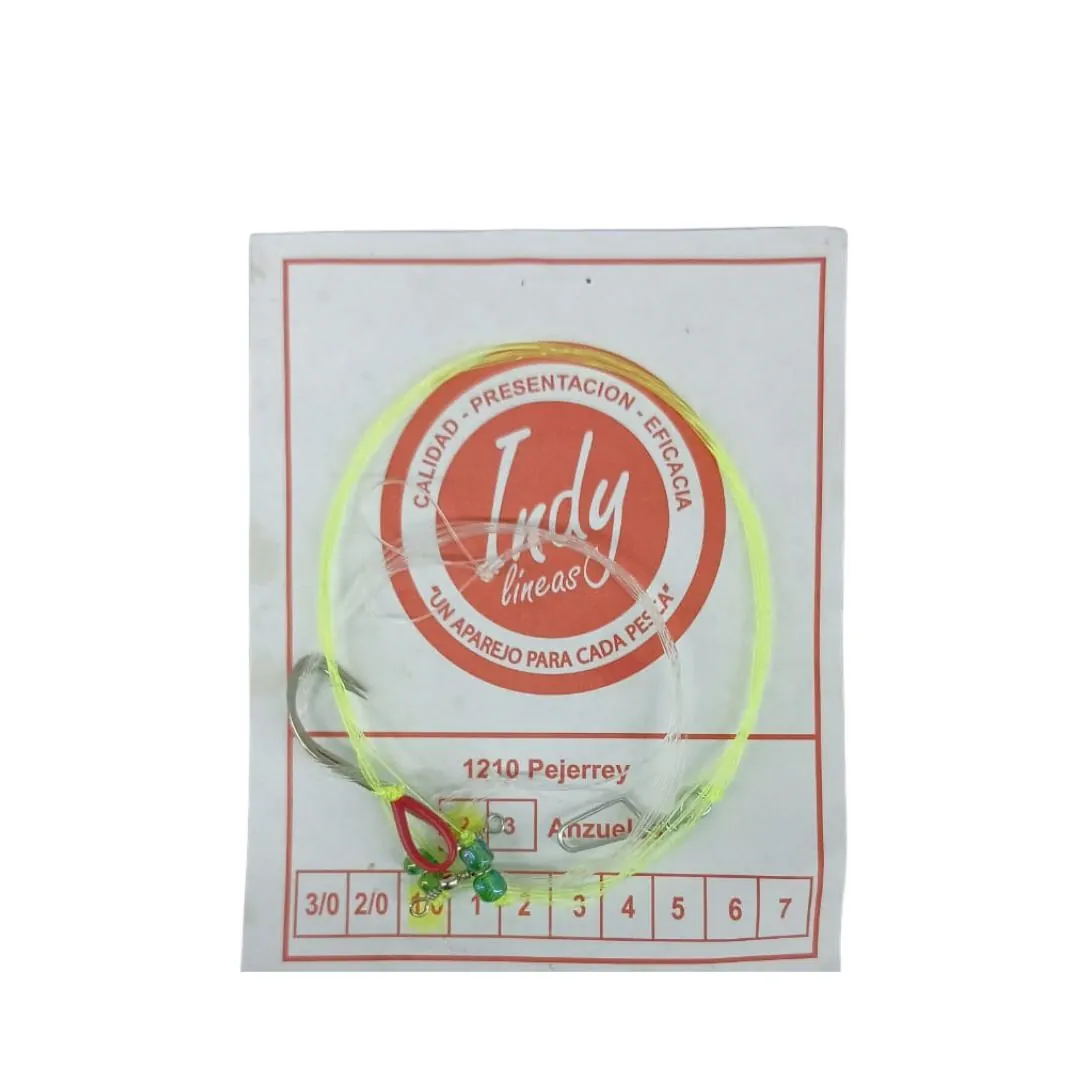 Linea Inka Fondo Indy para Pejerrey Eco -2 Anzuelos/Esmerillon/Mosq/Nudo Fijo