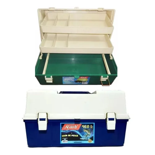 Caja para Pesca Mod.460 L Dos Bandejas 46X24,5X24,5 Cm Mauri