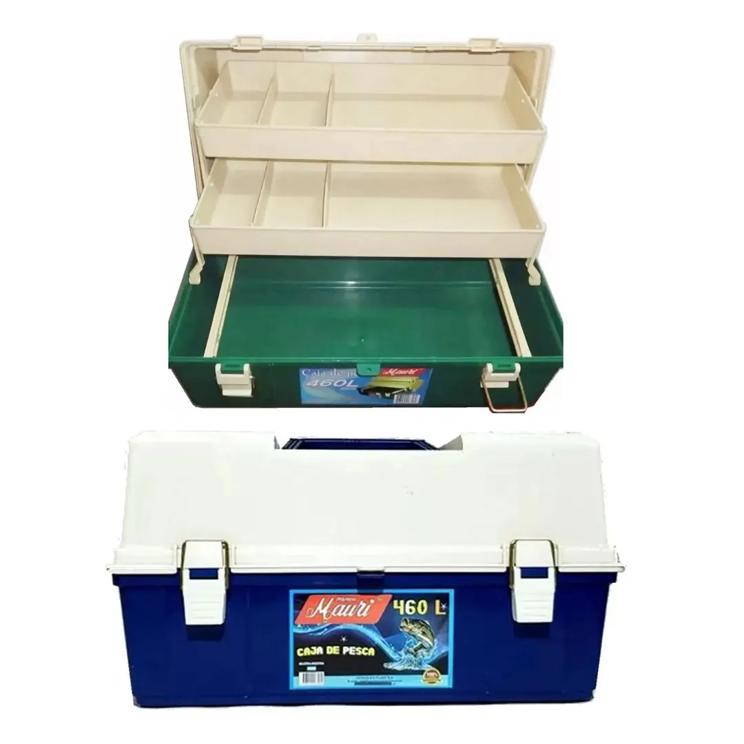 Caja para Pesca Mod.460 L Dos Bandejas 46X24,5X24,5 Cm Mauri