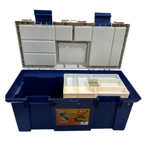 CAJA MAURI PARA PESCA MOD.540 S DOS MEDIAS BANDEJAS + ORGANIZADOR 54X25X25CM (CAJA540S)