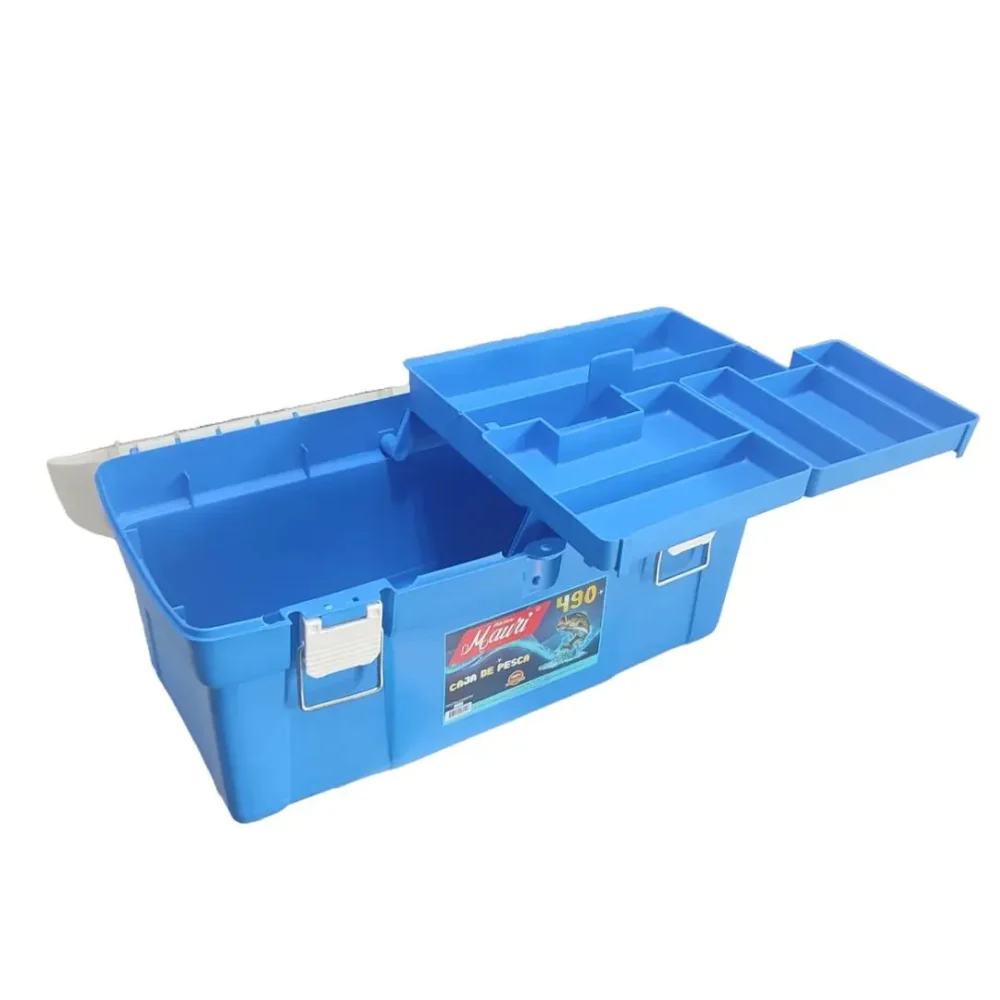 CAJA MAURI PARA PESCA MOD.490 DOS MEDIAS BANDEJAS 49X26X25CM (CAJA490) - 1 CAJA MAURI PARA PESCA MOD.490 DOS MEDIAS BANDEJAS 49X26X25CM (CAJA490)