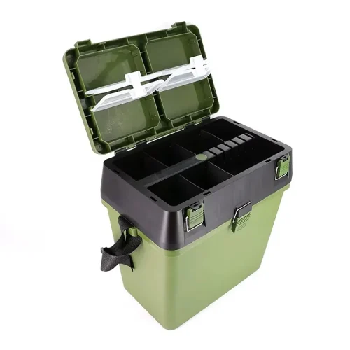 BALDE CAJA ASIENTO MORGUL P/PESCA M.CDP-19-03 C/CORREA 34X21X38CM