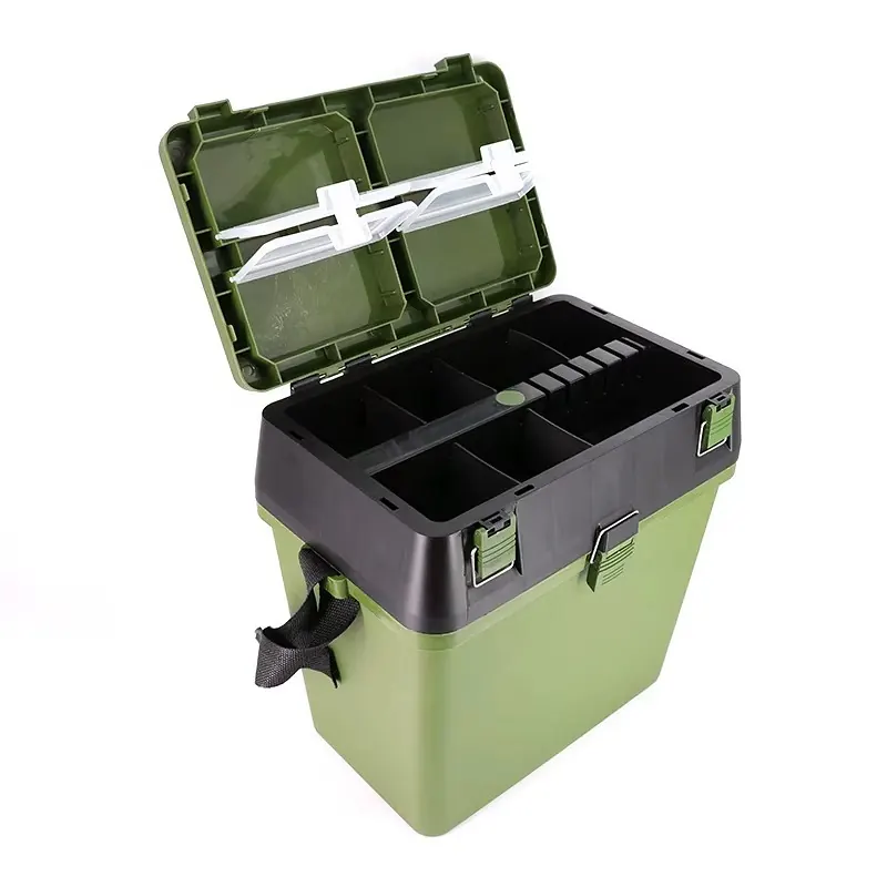 BALDE CAJA ASIENTO MORGUL P/PESCA M.CDP-19-03 C/CORREA 34X21X38CM