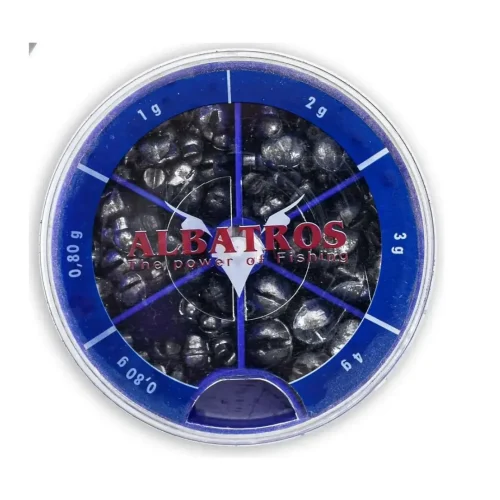 PLOMOS MUNICION PARTIDA"A" ALBATROS 6 TAMAÑOS E/CAJA ORGANIZADORA (A8906) Plomos Munición Partida 6 Tamaños Caja Organizadora Albatros