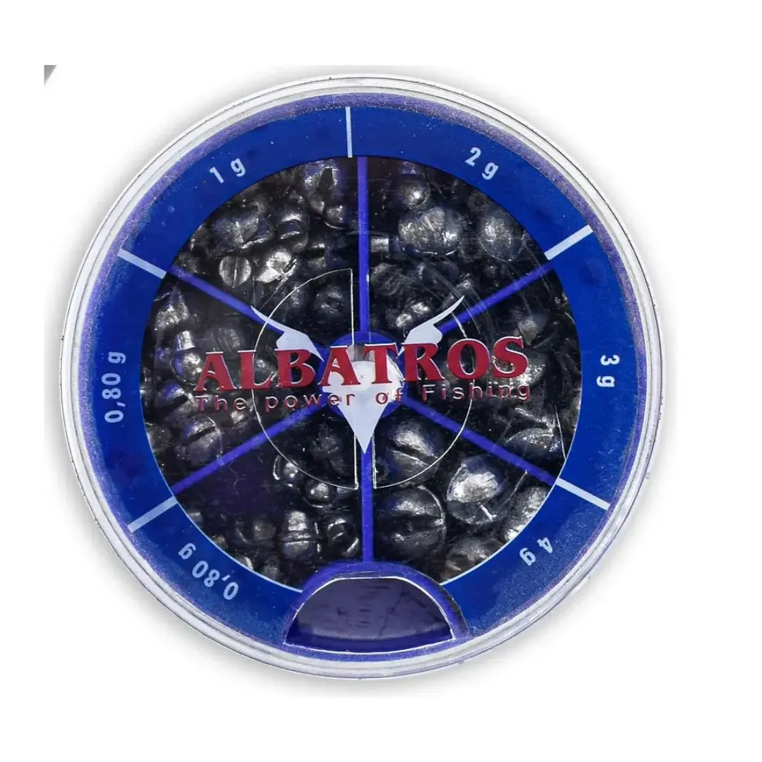 Plomos Munición Partida 6 Tamaños Caja Organizadora Albatros