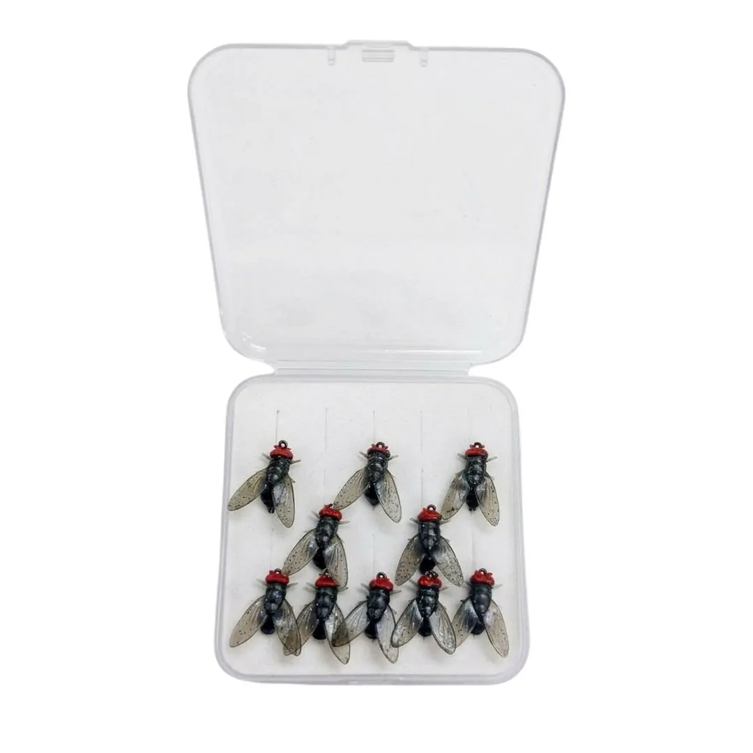 Mosca Seca Adams Fly Moscardon Negro Grande Terrestre X Unidad