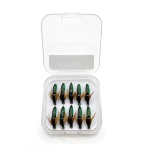 Mosca Humeda Adams Fly Ninfa Larva con Bead Head X Unidad
