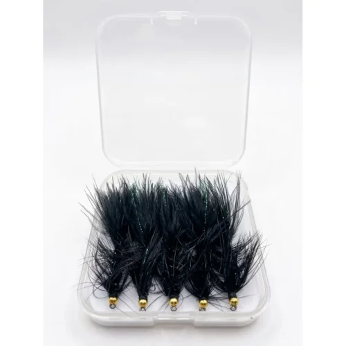 MOSCA ADAM FLY STREAMER LASTRADO WOOLLY BUGGER NEGRO X UNIDAD Mosca Adams Fly Streamer Lastrado Woolly Bugger Negro X Unidad