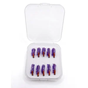 Mosca Adams Fly Ninfa Camaron Tipo Scud Lila/Rojo X Unidad