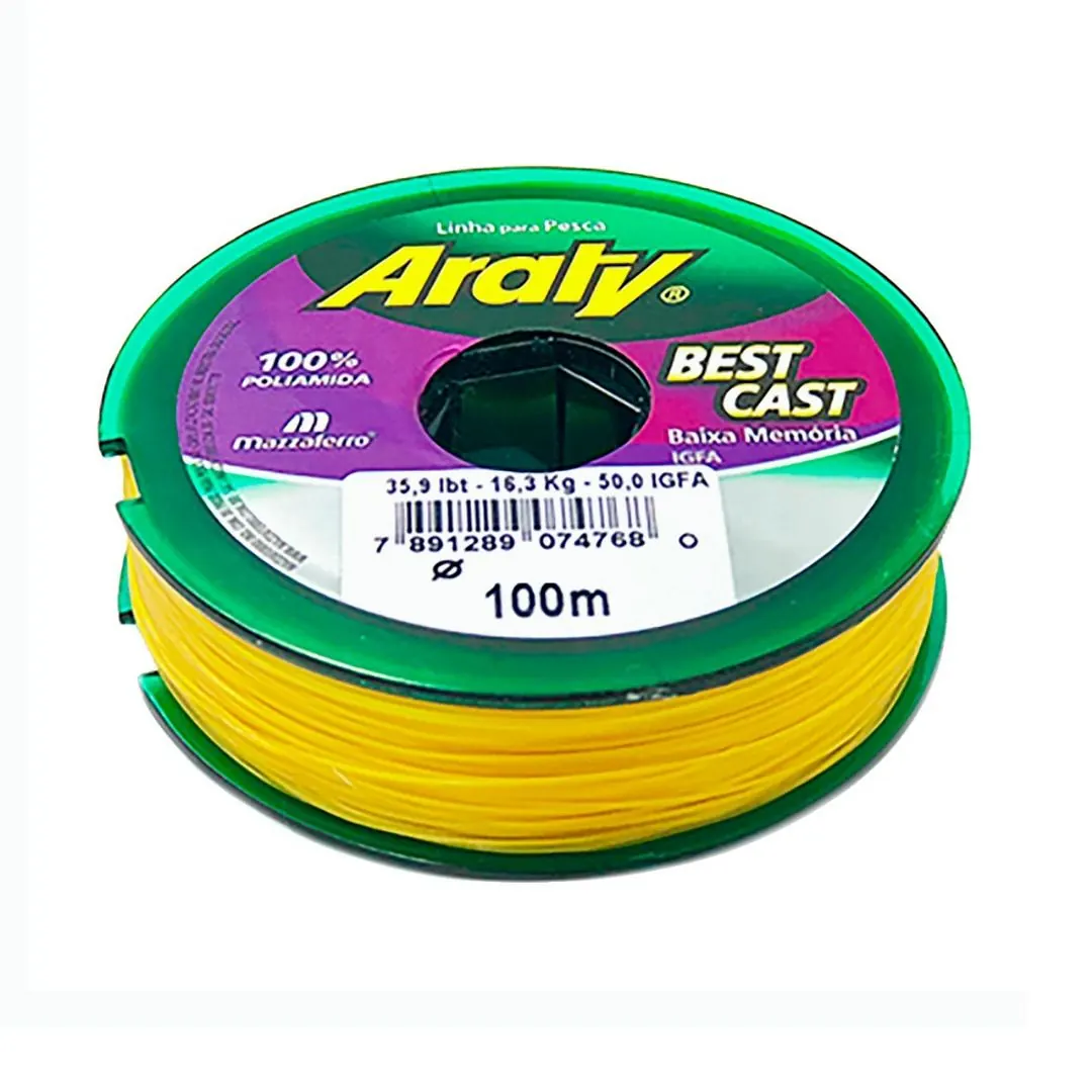Nylon Best Cast 0,50mm 100mts Amarillo Fluo 16,3kg Nylon Best Cast 0,50mm 100mts Amarillo Fluo 16,3kg