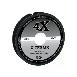 Multifilamento Max e Xtreme 4X 0,30mm ,9kg X100mts Gris 4Hebras