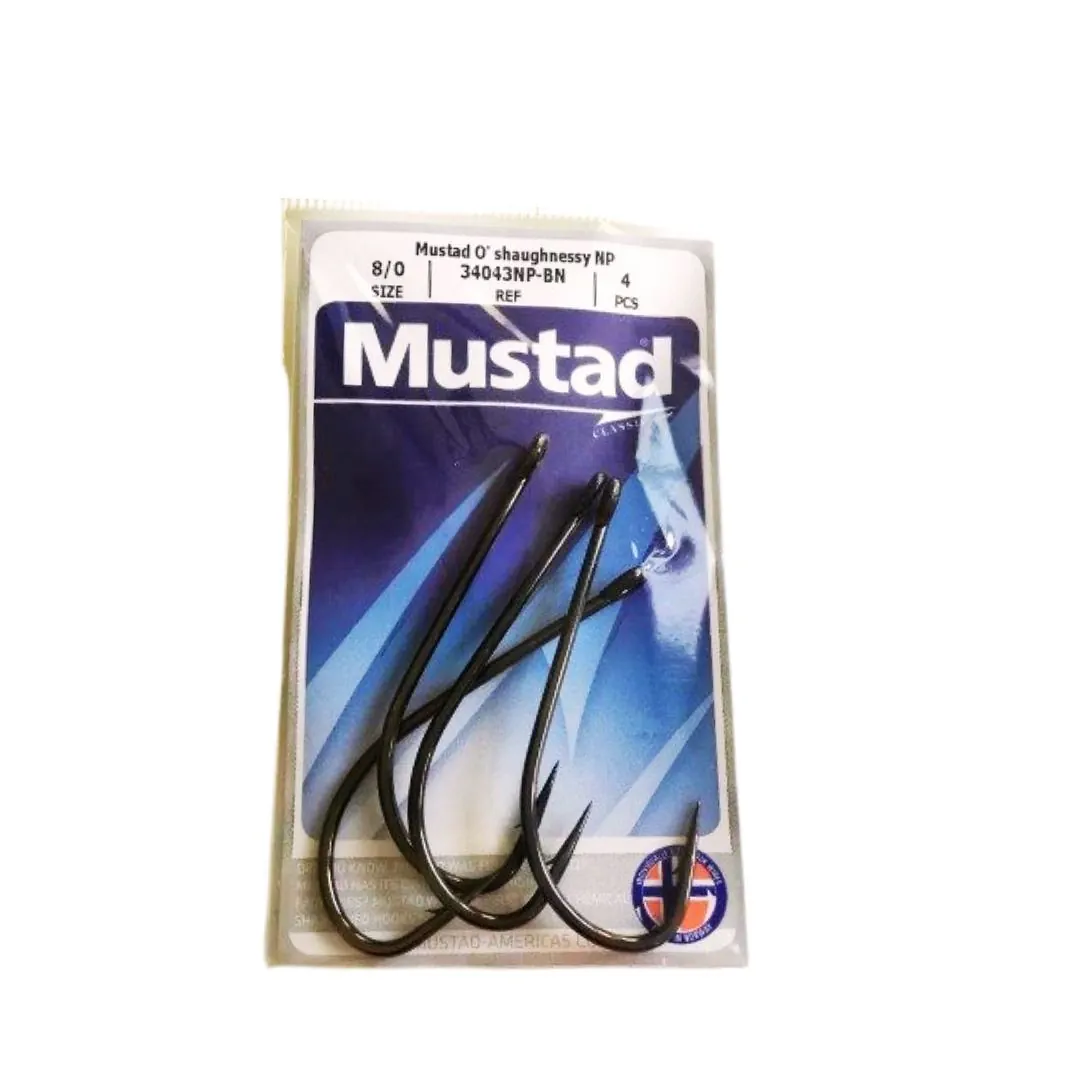 ANZUELO MUSTAD 34043NP-BN N*8/0 BOLSA 4UN 34043-810 Anzuelo Mustad 34043Np-Bn N*8/0 bolsa x 4 unidades 34043-810