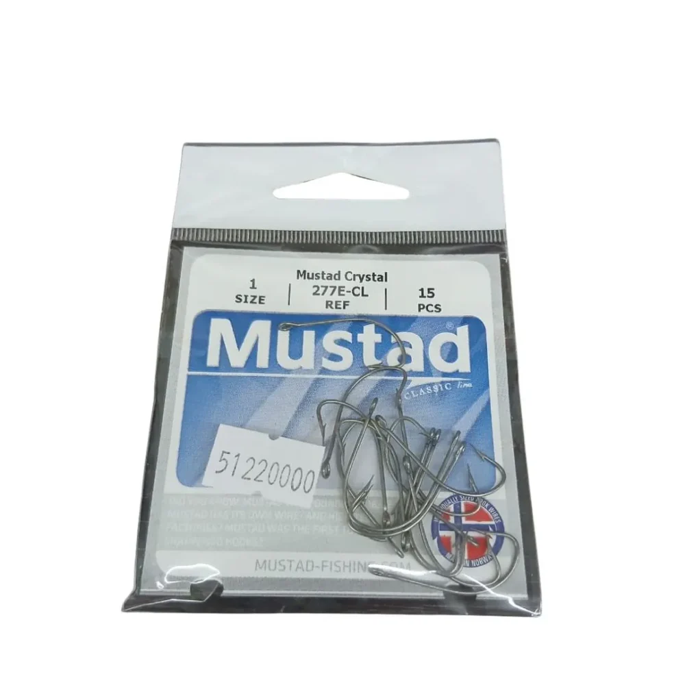 ANZUELO MUSTAD 1687/277E-CL N*1 BOLSA 15UN 16870-001 Anzuelo 1687/277E-Cl N*1 Bolsa X 15 Unidades 16870-001 Mustad