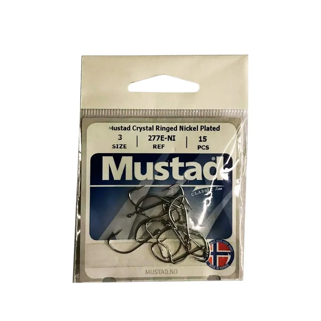 ANZUELO MUSTAD 277 F/277E-NI N*3 BOLSA 15UN 2780-003 Anzuelo 277 F/277E-Ni N*3 Bolsa X 15 Unidades 2780-003 Mustad