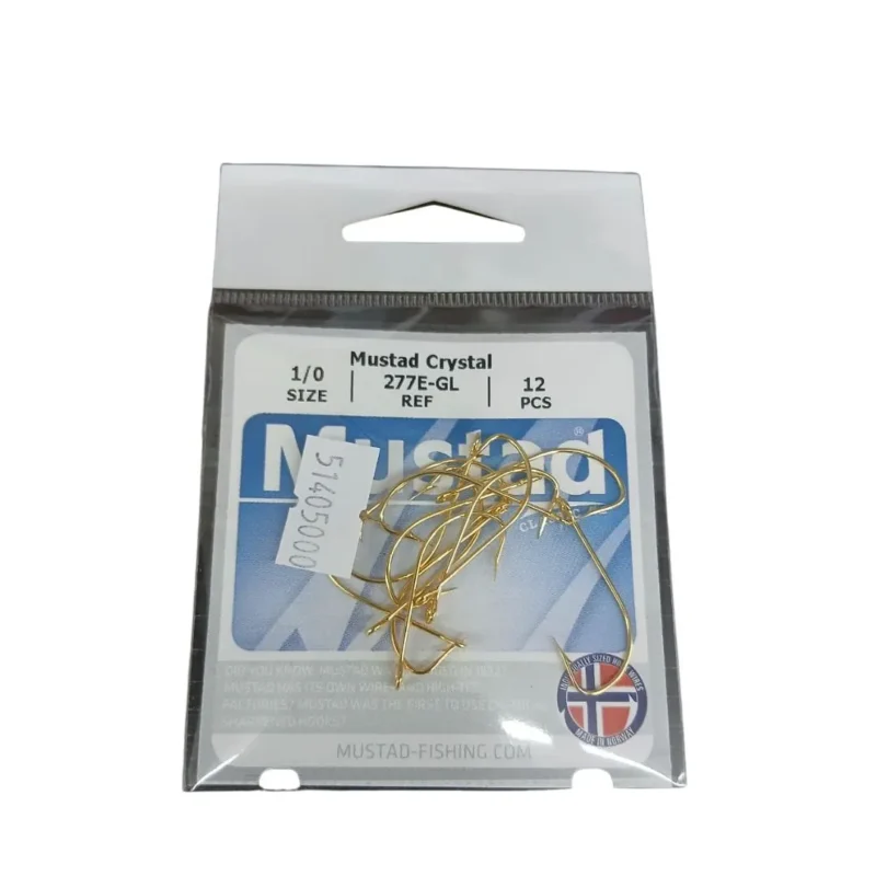 ANZUELO MUSTAD 277E-GL N* 1/0 X12UNID 2770-110 Anzuelo 277E-Gl N* 1/0 X 12 Unidades 2770-110 Mustad