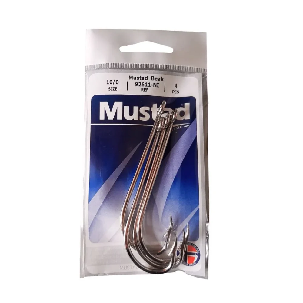 ANZUELO MUSTAD 92611-NI N*10/0 BOLSA 4UN 9261-999 Anzuelo 92611 Ni N*10/0 Bolsa X 4 Unidades 9261-999 Mustad