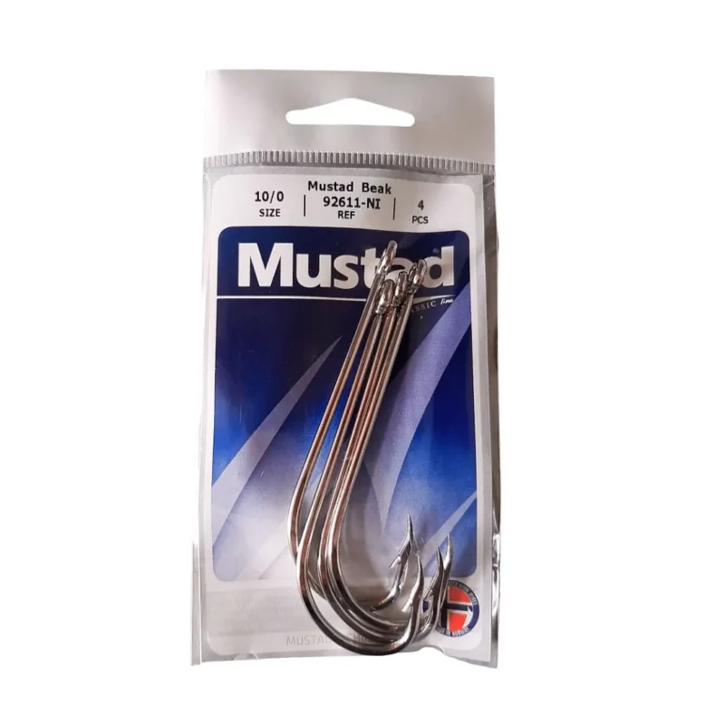 ANZUELO MUSTAD 92611-NI N*10/0 BOLSA 4UN 9261-999 Anzuelo 92611 Ni N*10/0 Bolsa X 4 Unidades 9261-999 Mustad