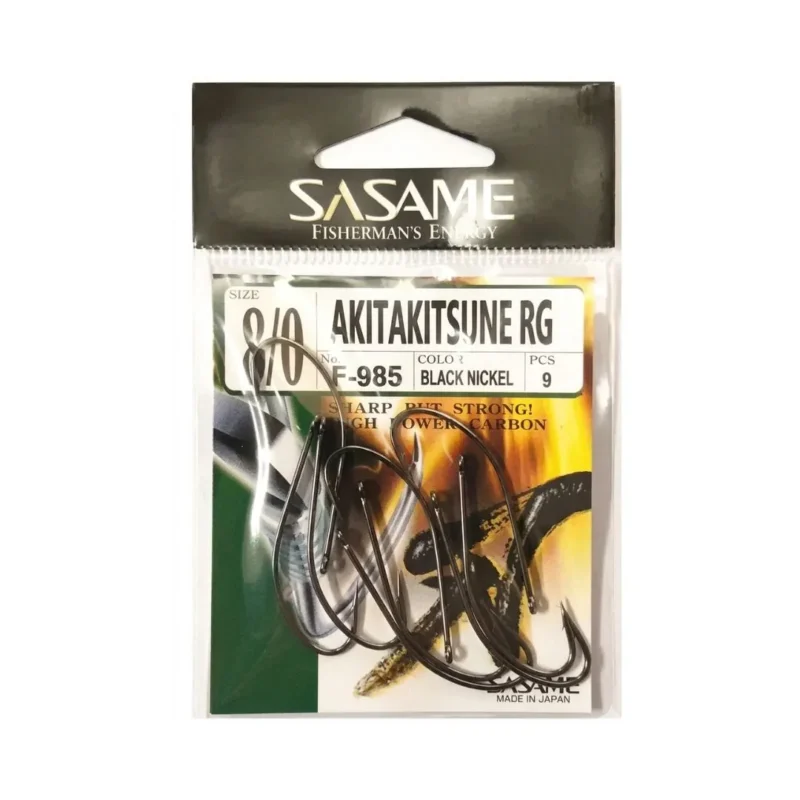 ANZUELO SASAME AKITA KITSUNE F-985 N*8/0 (09UND.- BL/NK) 3113000170048 P/PEJERREY Anzuelo Akita Kitsune F 985 N*8/0 para Pejerrey Sasame