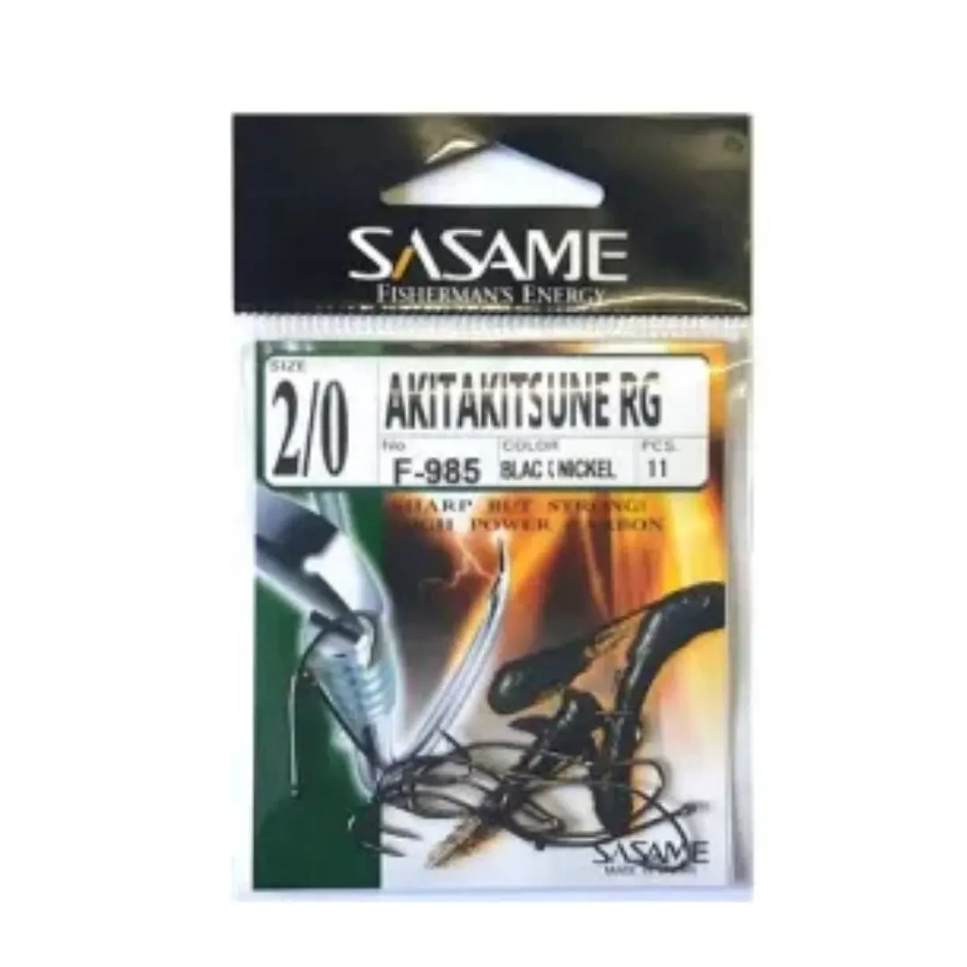 ANZUELO SASAME AKITA KITSUNE F-985 N*2/0 (11UND.- BL/NK) 3113000170042 P/PEJERREY Anzuelo Akita Kitsune F 985 N*2/0 para Pejerrey Sasame