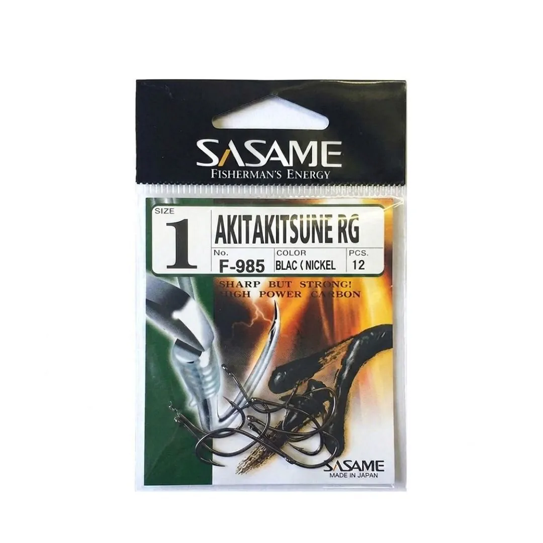 ANZUELO SASAME AKITA KITSUNE F-985 N*1 (12UND.- BL/NK) 3113000170001 P/PEJERREY Anzuelo Akita Kitsune F 985 N*1 para Pejerrey Sasame