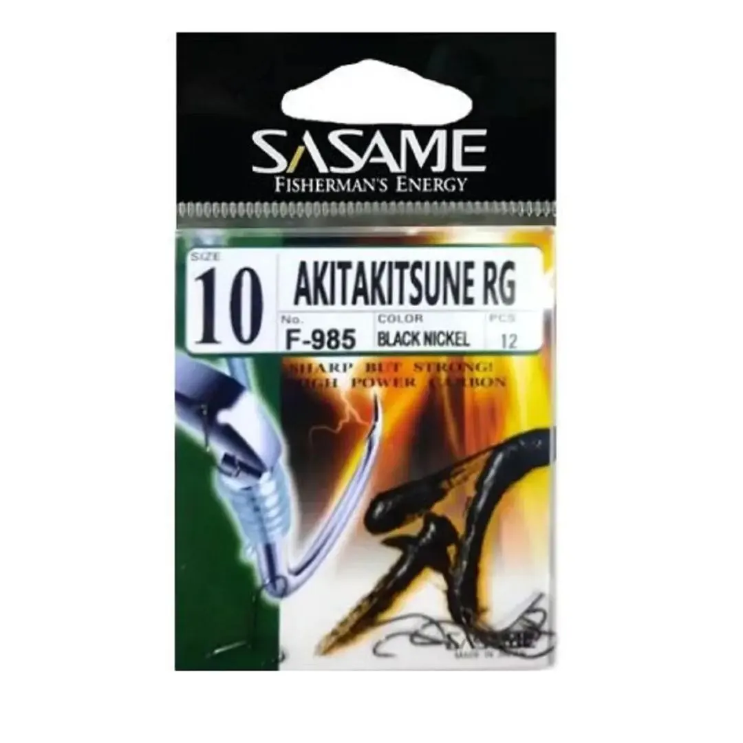 ANZUELO SASAME AKITA KITSUNE F-985 N*10 (12UND.- BL/NK) 3113000170010 P/PEJERREY Anzuelo Akita Kitsune F 985 N*10 para Pejerrey Sasame