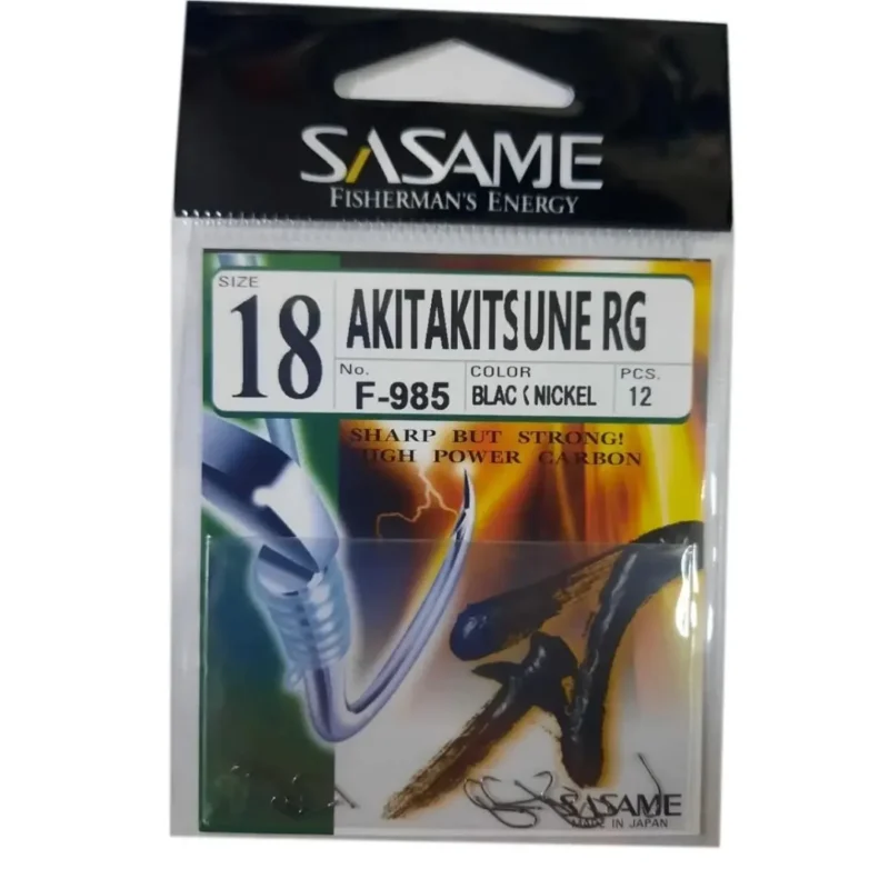 ANZUELO SASAME AKITA KITSUNE F-985 N*18 (12UND.- BL/NK) 3113000170018 P/PEJERREY Anzuelo Akita Kitsune F 985 N*18 para Pejerrey Sasame