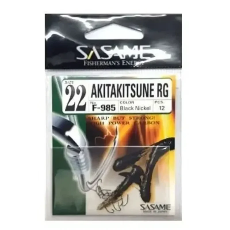 ANZUELO SASAME AKITA KITSUNE F-985 N*22 (12UND.- BL/NK) 3113000170022 P/PEJERREY Anzuelo Akita Kitsune F 985 N*22 para Pejerrey Sasame