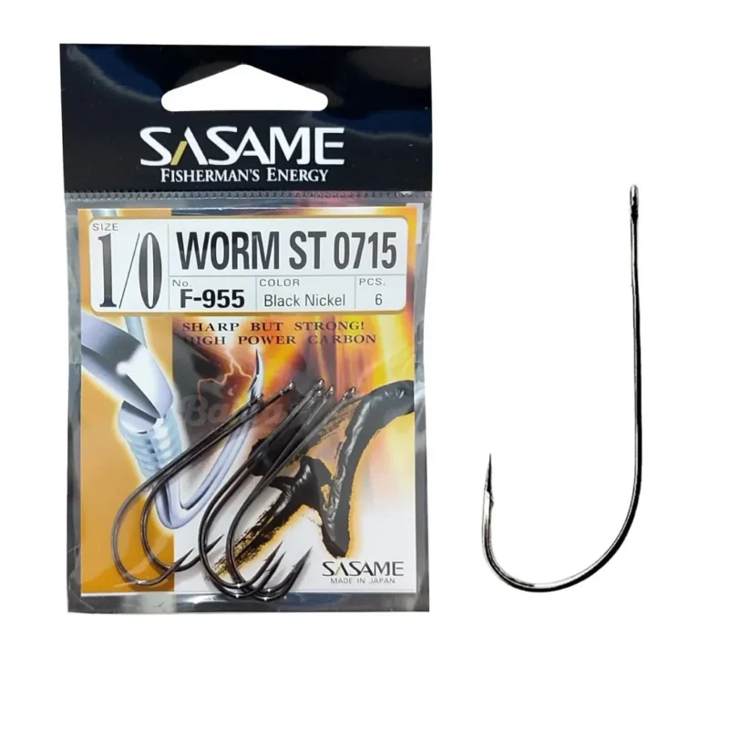 Anzuelo Worm St 0715 F 955 N*1/0 para Pejerrey Sasame