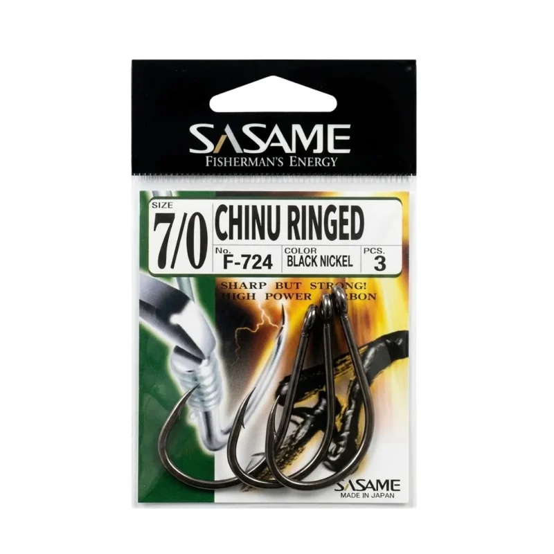 ANZUELO SASAME CHINU RINGED F-724 N*7/0 (3UND.- BL/NK) 3113000060070 P/BOGA - PACU Y LISAS Anzuelo Chinu Ringed F 724 N*7/0 para Boga Pacu y Lisas Sasame