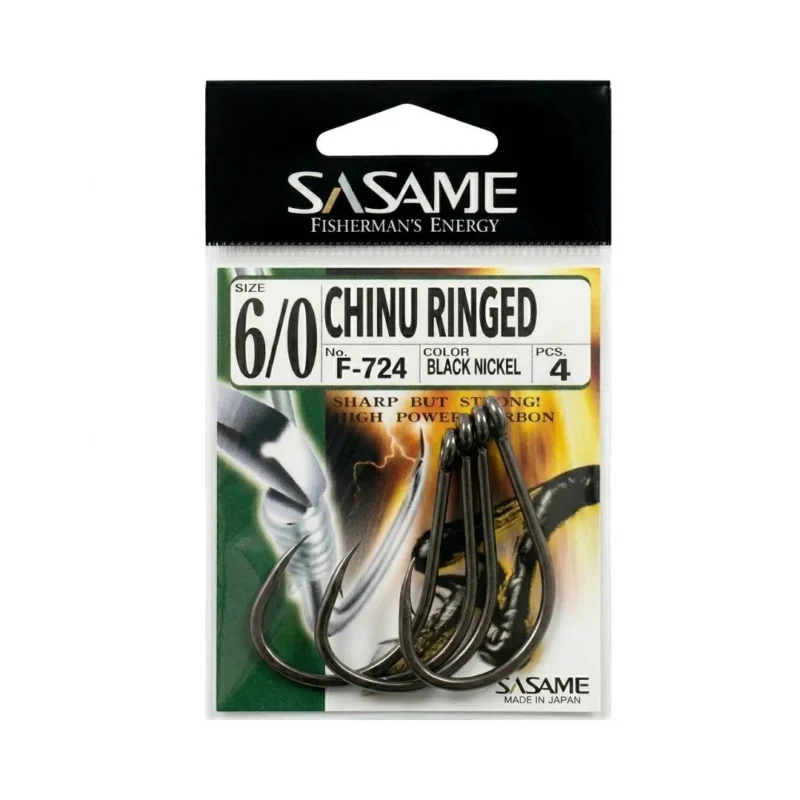 ANZUELO SASAME CHINU RINGED F-724 N*6/0 (4UND.- BL/NK) 3113000060060 P/BOGA - PACU Y LISAS Anzuelo Chinu Ringed F 724 N*6/0 para Boga Pacu y Lisas Sasame