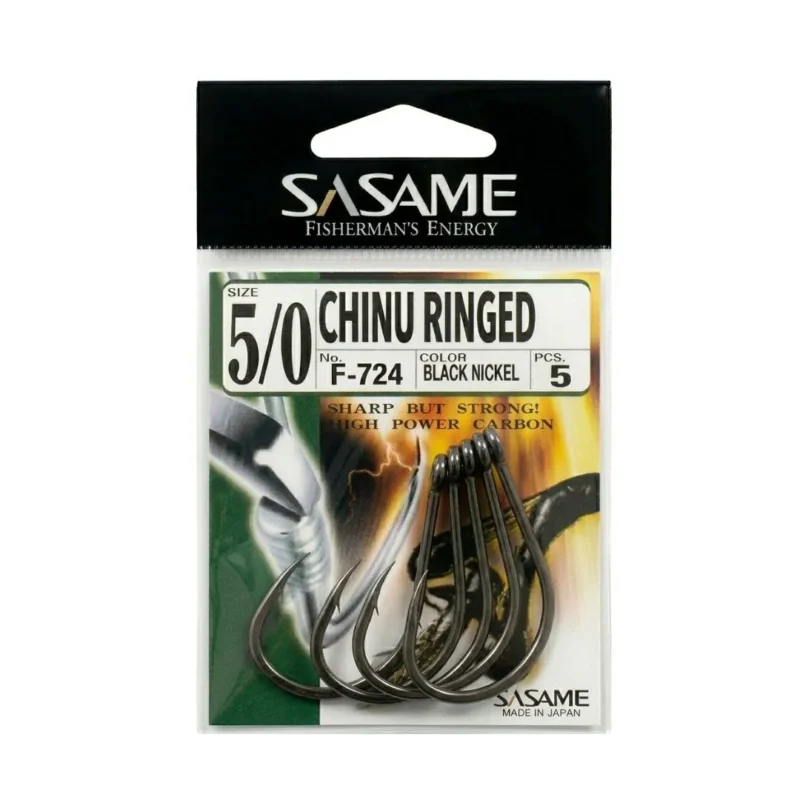 ANZUELO SASAME CHINU RINGED F-724 N*5/0 (5UND.- BL/NK) 3113000060050 P/BOGA - PACU Y LISAS Anzuelo Chinu Ringed F 724 N*5/0 para Boga Pacu y Lisas Sasame
